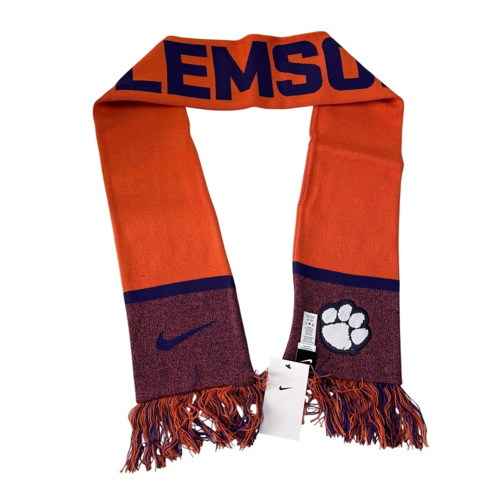 Nike Clemson Tigers NCAA KnitScarf 2.0 Orange Purple Embroidered NEW
